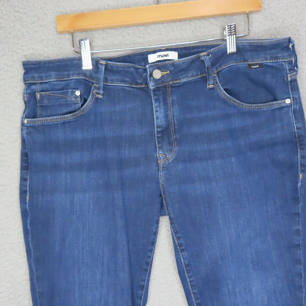 Mavi Jeans Alexa Womens 34 Mid Rise‎ Skinny Denim Stretch Cotton Blend Dark Wash - Picture 4 of 13
